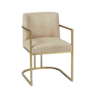 China modernă personalizat camera de zi canapea scaun de metal catifea de agrement scaun pentru cafenea, camera de zi decor acasă