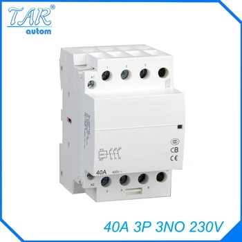 Modular trei poli de uz casnic de mici AC contactor de uz Casnic de Alimentare AC Contactor Modular 40A 3P 3NO 230V