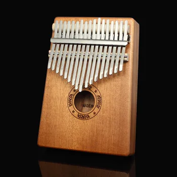 17 teclas pian de pulgar Kalimba cuerpo de caoba sólido dedo instrumento de música regalo de cumpleaños regalo de Navidad con C