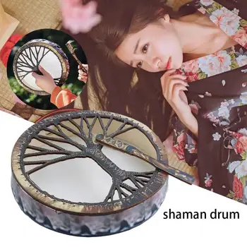 25cm Shaman Tambur Pomul Vieții Ornament din Lemn Șamanic Tambur Siberian Tambur Spiritul Muzica Cadouri de Paști