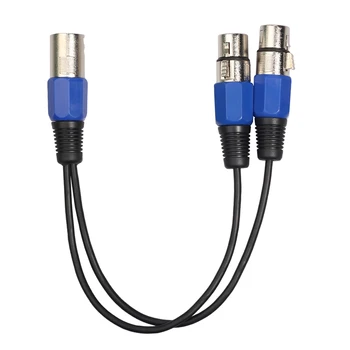 1 buc 3pin XLR de sex Masculin Jack Pentru Dual 2 Potrives Plug Y Splitter Cablu Adaptor 1ft pentru Mixer Amplificator de Microfon Etapă Lampa Controller