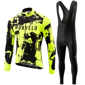 2023 MORVELO Primavara /Toamna cu Maneci Lungi Haine de Ciclism Set Pro Tricoul echipei Costum Bărbați Respirabil în aer liber cu Bicicleta MTB Îmbrăcăminte