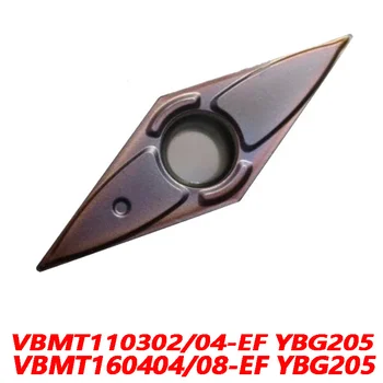 100% Original VBMT110302-EF YBG205 VBMT110304-EF VBMT160404-EF VBMT160408-EF 10buc Carbură de a Introduce strung CNC lama de Calitate EF