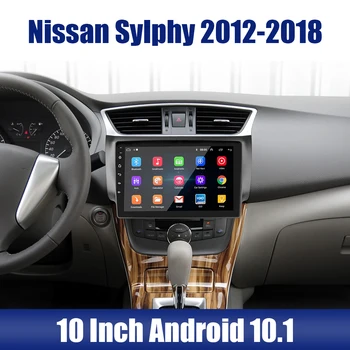 Hands-free MP5 Player 2 Din Android De 10.1 Auto FM Radio Receptor GPS Bluetooth WiFi Pentru Nissan Sylphy 2012-2018 10 Inch