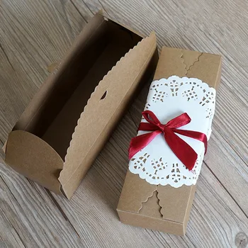 17*7*4 cm Kraft Cutii de Cadouri Hârtie manual bomboane /ciocolata ambalare cutie goală de stocare DIY tort de nunta cutii 100buc/lot