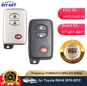 DIYKEY Pentru Toyota RAV4 2010 2011 2012 Inteligent de acces fără cheie de la Distanță Cheie Fob FCC: HYQ14AEM Bord ID：271451-6601