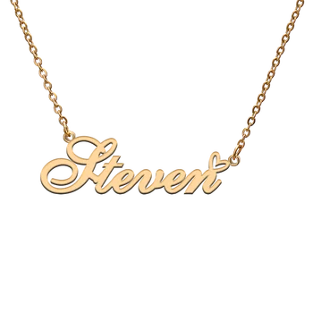 Personalizate personalizate Numele Coliere pentru Steven Mai buni Prieteni Ziua de Crăciun Mama de Zile de Bijuterii Cadouri