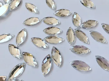 Livrare gratuita argint navette forma 9*20mm coase pe Acryl cristal accesorii liber de piatră prețioasă stras strass 100buc/punga