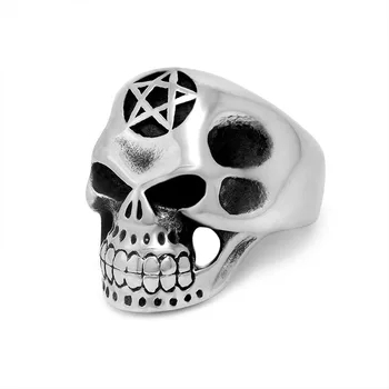 Personalitate Fantomă Cap de Craniu Inel de Oțel Titan pentru Bărbați Dominator Ring Star Bijuterii de Argint de Culoare Accesorii de Petrecere Wholeslae