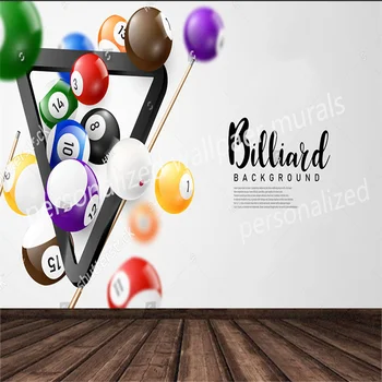 Personalizate de Biliard Bile de Biliard Numere de Sport Temă Tapet 3D de Biliard Club Industriale Decor Fundal pentru Perete Papel De Parede