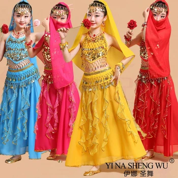 Nou Copil Și Adult Dans Din Buric Oriental Costume Copii Belly Dancing Seturi De Fete De La Bollywood Indian Practica De Performanță Haine