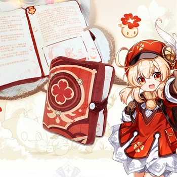 Anime Genshin Impactul Joc Klee Pliabil Magie Carte Poveste Perna Papusa Cărți Perna Poate Fi Deschis Drăguț Moale