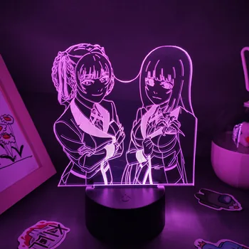 Anime Kakegurui Figura Meari Saotome Jabami Yumeko 3D LED RGB Lumini de Noapte Interesante Cadouri Pentru Prieteni Lampă de Lavă Pat Cameră Decor Manga