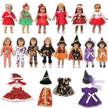 15 Stil Alege Halloween,Costum de Crăciun se Potrivesc 18 Inch American Fata Papusa Haine și Accesorii,Fata Cadou