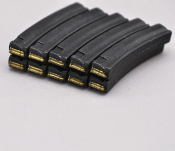 Cel mai bine Vinzi 1/6 MP5 Revista 10/Buc Set din Plastic Negru Culoare Nisip de Aur Modele Scena Componente