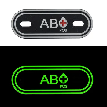 3D A + B + AB + O + Dantele Tip de Sânge Catarama Pandantiv din PVC, Etichete Autocolante, Haine de Exterior cu Fermoar Curea Morale Tactici Insigna
