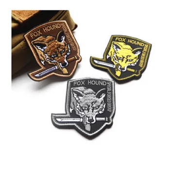 FOX HOUND Patch Broderie Banderola Buclă Și Cârlig Militare Banderola de Lupta Armata Insigna MGS Metal Gear Solid Patch-uri