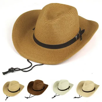 Vest Pălării de Cowboy Barbati 2022 Vara Margine Largă paie pălărie de Soare Cu banda pe Cap, chapeau femme ete plaja hat kapelusz