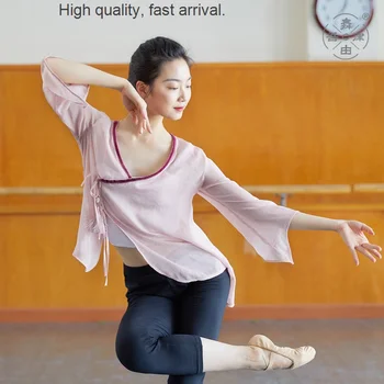 Clasică Chineză Stil De Dans Ciucure Superioară Elegant Corn De Jumătate De Lună Maneca Examen Art Adult Performanță Costum De Formare De Bază