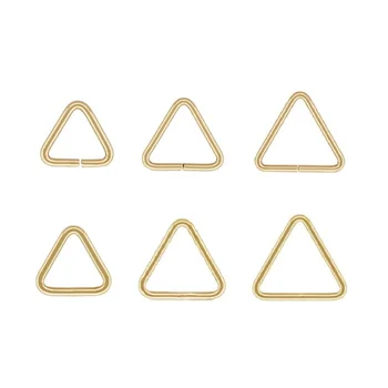 Aur de 14K Umplut Triunghi Sari Inele Deschise sau Închise pentru a Face Bijuterii 5mm 7.6 mm 10mm