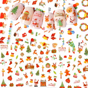 2022 Moda Drăguț de Iarnă, Anul Nou, Crăciun Modele 3D Nail Art Sticker Crăciun Slider Vacanță poloneză Decal Manichiura Decoratiuni