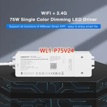MiLight WL1/2/3/4/5-P75V24 Dimmer 75W WiFi+2.4 G LED Driver Singură Culoare/Dual White/RGB/RGBW/RGBCCT Benzi cu LED-uri AC110-240V să DC24V