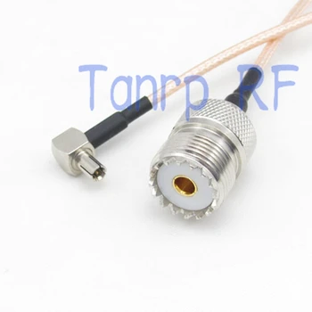 10buc 6 UHF feminin jack să-TS9 de sex masculin unghi drept RF adaptor conector 15CM Coadă coaxial cablu prelungitor RG316