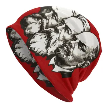 MarxBEngels Și Lenin rusiei Sovietice CCCP Comunist Socialist Capac Chelioși Căciuli, Pălării de sex Masculin Cald Cap de Folie Capota Pălărie Tricotate