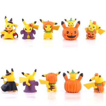 Pokemon 5-Piesă de Desene animate Pikachu Dovleac de Halloween Pandantiv Decor Papusa Anime Hand-Made pentru Copii Jucarii