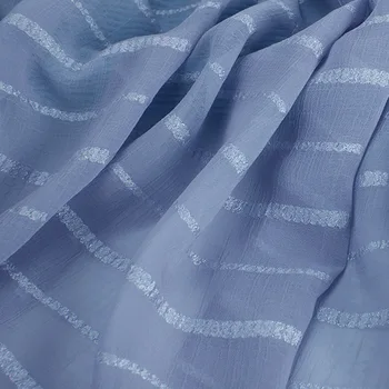 Jacquard Stripe Dress Material Lucios Crep Șifon Respirabil DIY Fusta Materiale Ambarcațiuni