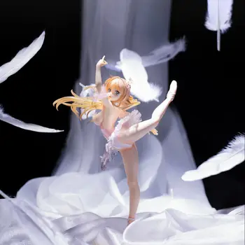 Aviare Dragoste De Balet Roz Eticheta 5 Tech De Vis Lebada Fata 1/6 Completați Figura Anime Model De Jucărie