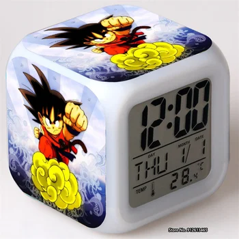 Fierbinte Animatie Dragon Ball Model Colorat Luminos Ceas cu Alarmă Digital 3d Imprimate Ceas cu Alarmă pentru o Vacanță pentru Copii Cadouri