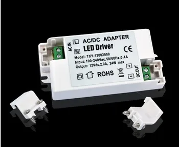 DHL 100 de bucăți 24W 2A AC 110V 220V la 12V DC bec LED lampă electronică transformator driver adaptor de alimentare pentru G4 MR16 MR11 lumini