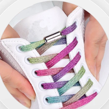 1Pair Nu-și lege Șireturile Colorate Șireturi Elastice de Blocare Șireturi Siruri de caractere Copil Adult Adidași Șiret O Mărime se Potrivește Tuturor Pantofi