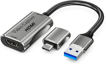 Card de Captura Video USB 3.0/Tip C 4K HDMI compatibil card Video Grabber Record pentru PS4 DVD Video Înregistrare Live Streaming