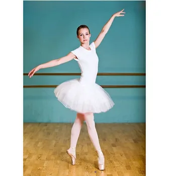 Livrare Gratuita Femei Copii Maneca Scurta Practică Rochii De Balet,Balet Alb Dans Costum Fete Imbracaminte De Vânzare Cu Amănuntul En-Gros