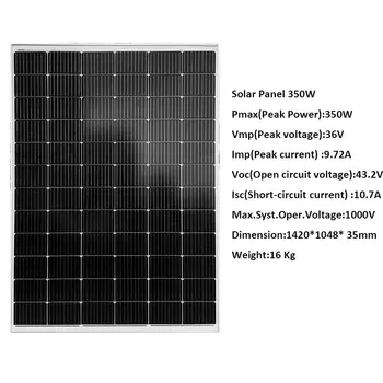 Panou Solar 350W 3500W 7000W Split Jumătate se Taie Celule MBB Off de Pe Sistemul de Rețea Acasă 220v 110V Solare Încărcător de Baterie Auto Camping Caravan