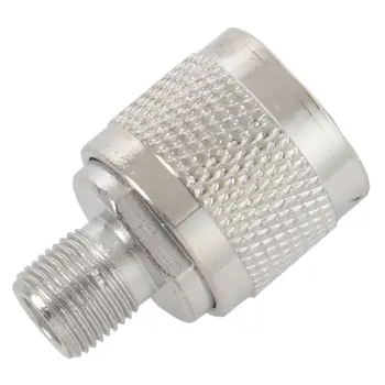 2 buc N Tip plug de sex masculin la feminin F RF coaxial adaptor conector pentru antena Wireless,silver