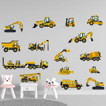 Copii DIY Vehicul de Construcție Puzzle Autocolant Asigurați-vă Propriul Camion Autocolante Asambla Puzzle Favoruri de Partid Pentru Băieți și Fete