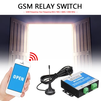 Quad-Band Poarta Releu Comutator de la Distanță RTU5024 GSM de Control de Deschidere a Ușii cu Antena pentru uz Casnic Accesorii Dormitor