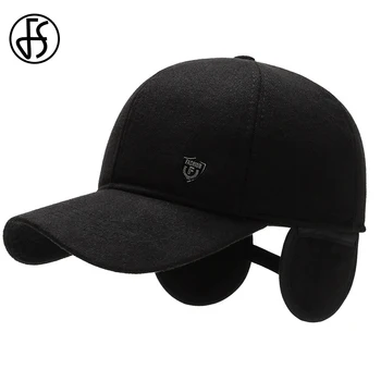 FS 2021 Negru Gri Maro Iarnă Șapcă de Baseball Bărbați Femei Earflap Capace Cald Streetwear Trucker Hat de Protecție pentru Urechi Bunicul Tata Pălării