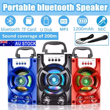 Fără fir bluetooth Boxe Portabile de Sunet de Cutie Bass Stereo Subwoofer Suport bluetooth 5.1 USB/ TF Card Cu Microfon