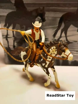 pvc figura model de Jucărie cowboy valorificarea unui cal de imprimare
