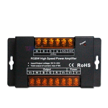 4CH RGBW de Mare Viteză Amplificator de Putere 5V~24V 12V 8A*4 canale de 30A de sincronizare semnal repetor colorate Benzi cu LED-uri Controler