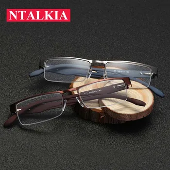 Noul Brand de Moda de Metal Jumătate de Ramă de ochelari de Citit pentru femei și bărbați Ochelari de Prezbiopie +1.0+1.5+2.0+2.5+3.0+3.5+4.0 ochelari
