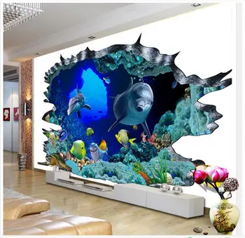 3D picturi murale de fundal personalizate picture murale de perete de hârtie 3D HD coloană Romană lume subacvatică TV picturi murale living decorul camerei