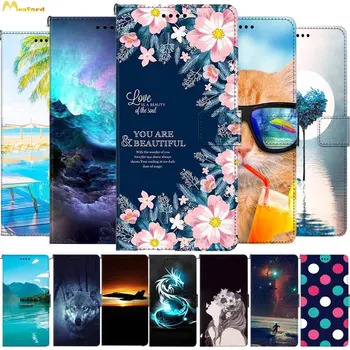 Piele Caz Pentru Huawei Y7 Prim-2019 Y7P Y6 Pro 2019 Carte Flip Cover Portofel de Lux Telefon Pungi Y 7 Y7Pro Sloturi pentru Carduri Sta Funda