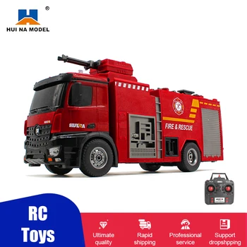 HUINA 1:14 RC fire Truck Tractor Inginerie Model de Mașină cu Pompa de Apa de Muguri și Jeturi de Apă 22 Canale RC Camion de Jucărie