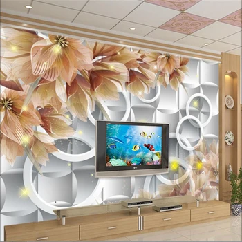 beibehang Foto Personalizat Tapet Mural Autocolant de Perete Floare 3D TV de Perete de Fundal Pictura Pictura Decorativa papel de parede