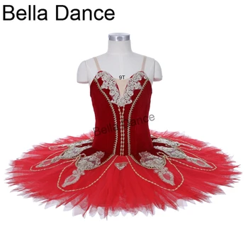 Roșu clasic de balet tutu Femei lacul lebedelor clatita tutu Girils spargatorul de nuci balerina rochie de balet JY002A